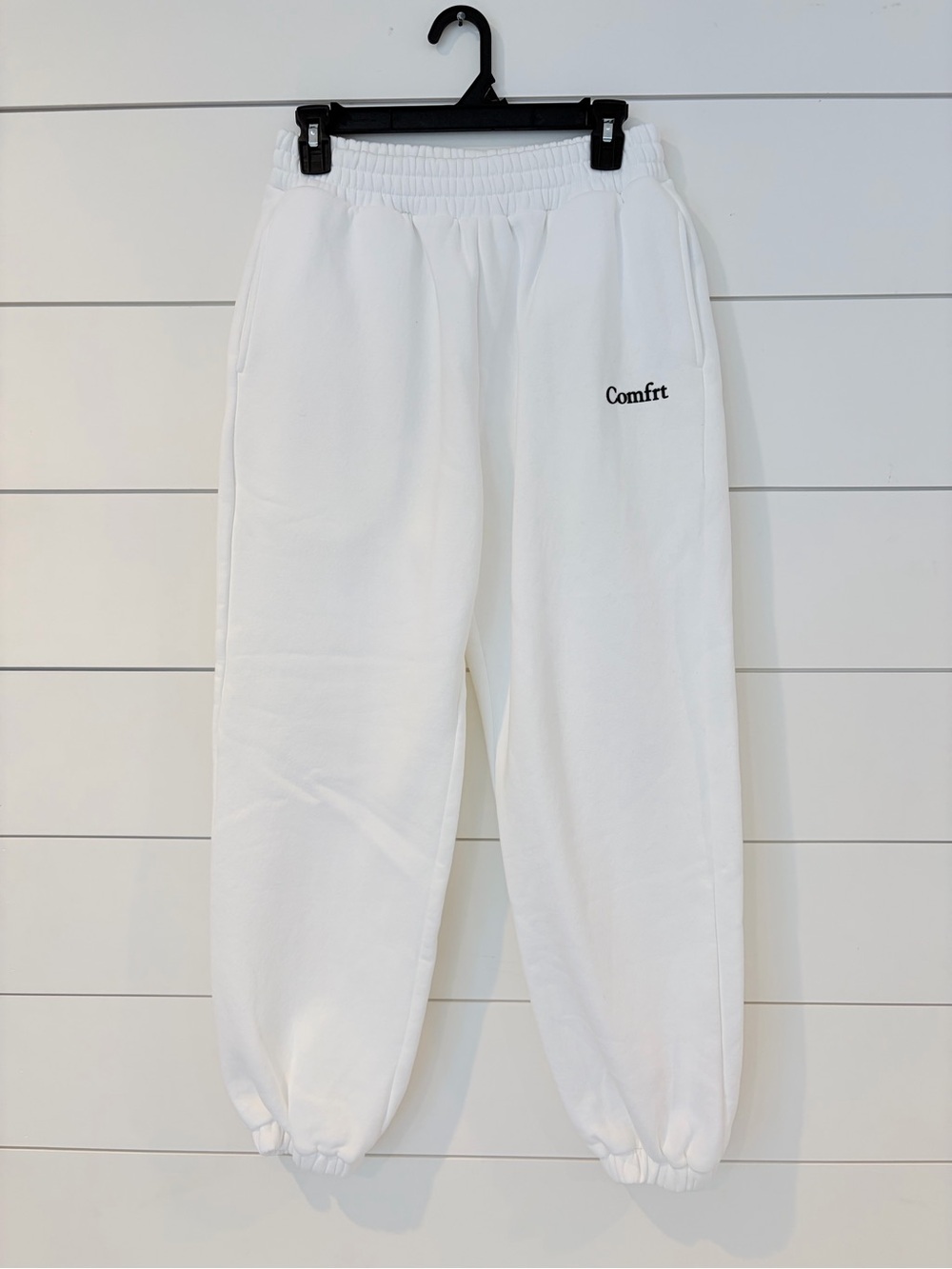 Comfrt White Oversized Sweatpants M Clean Girl Athleisure Cozycore Joggers